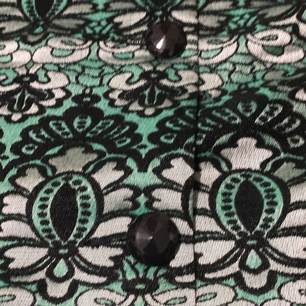 Spanned Green and Black Patterned Jacket - Picture 4 of 11